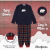 imageDearfoams Womens 2Piece Loosefit Set Matching Family Holiday Pajamas Soft ampamp ComfortableMenscozy Bear