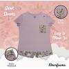 imageDearfoams Womens 2Piece Loosefit Set Matching Family Holiday Pajamas Soft ampamp ComfortablePurple Muted Peonies