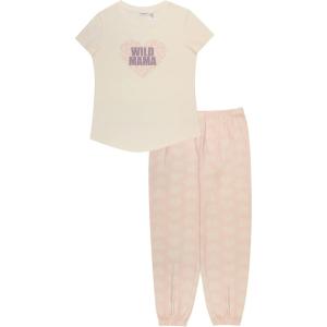 imageDearfoams Womens 2Piece Loosefit Set Matching Family Holiday Pajamas Soft ampamp ComfortableLadies 95polyester 5spandex Knit 2pc P