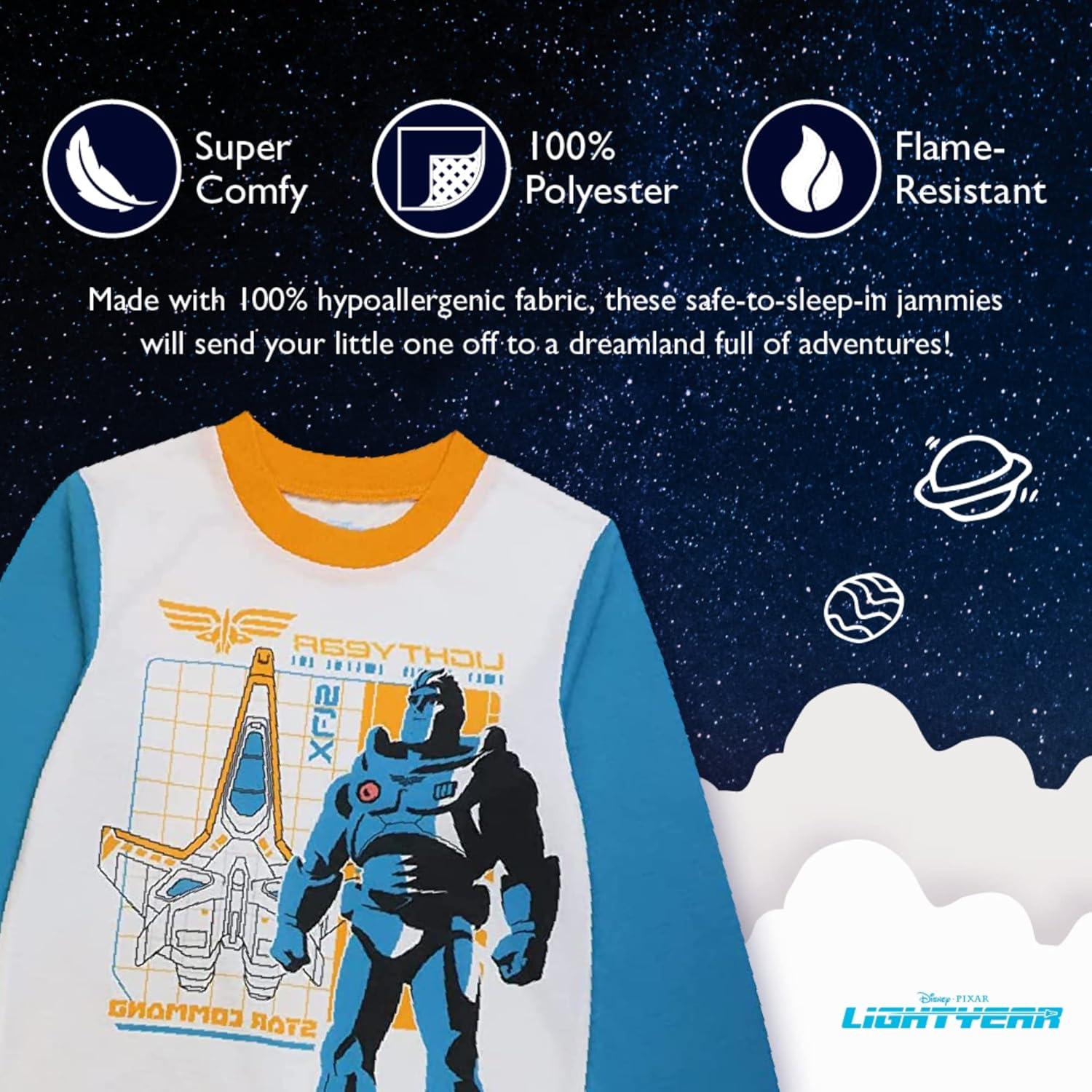 imageDisney Boys 2Piece Loosefit Pajama Set Soft ampamp Cute for KidsLaunch All Ships