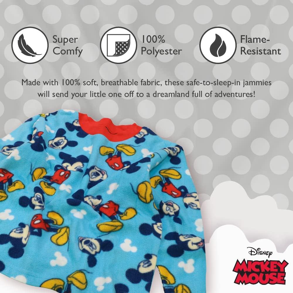 imageDisney Boys 2Piece Loosefit Pajama Set Soft ampamp Cute for KidsMickey and Pluto 2