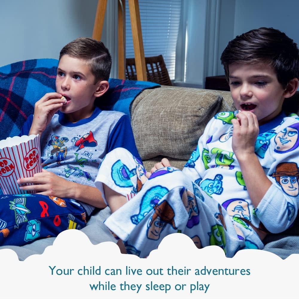 imageDisney Boys 2Piece Loosefit Pajama Set Soft ampamp Cute for KidsPixar Fun 2