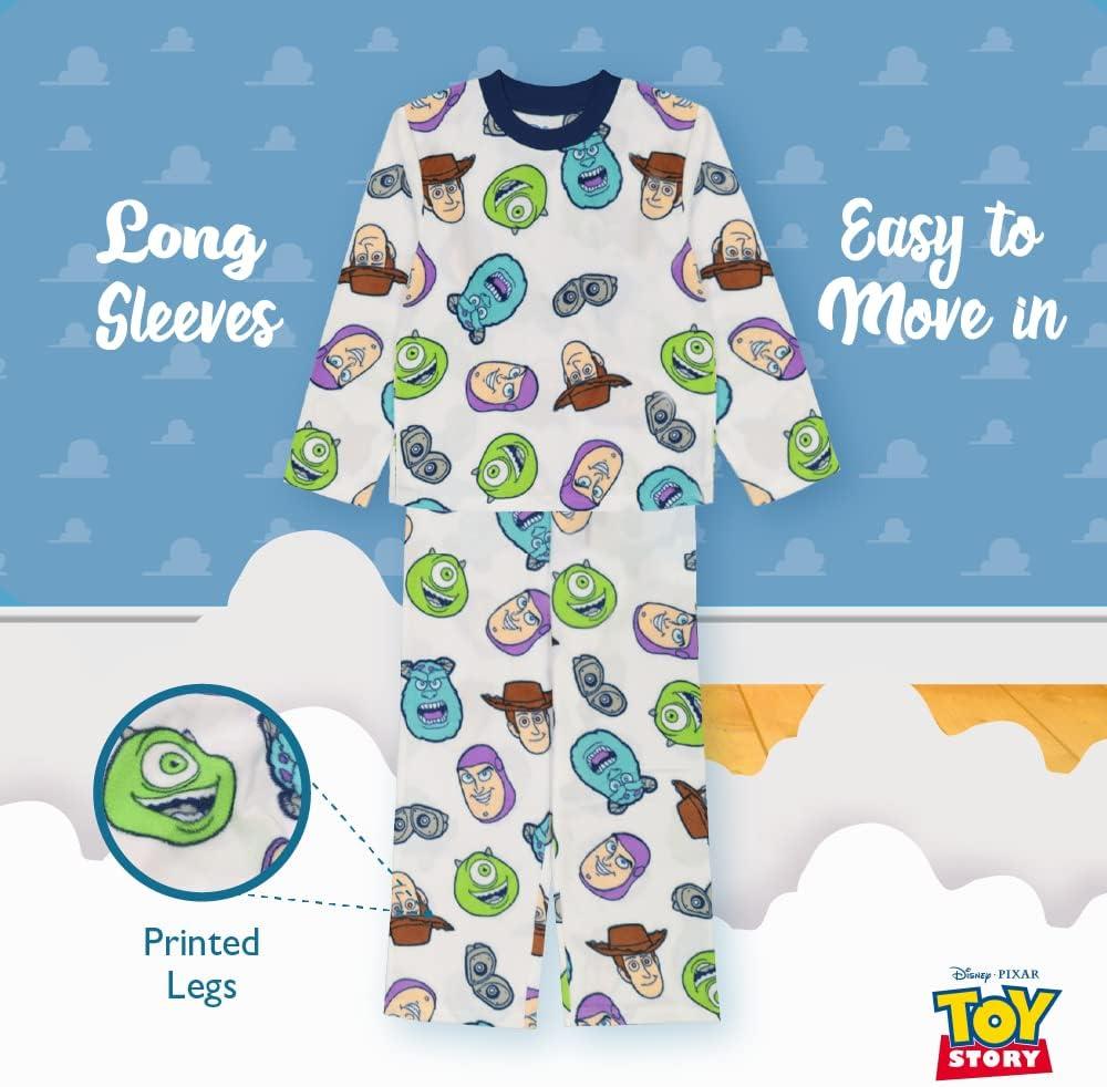 imageDisney Boys 2Piece Loosefit Pajama Set Soft ampamp Cute for KidsPixar Fun 2