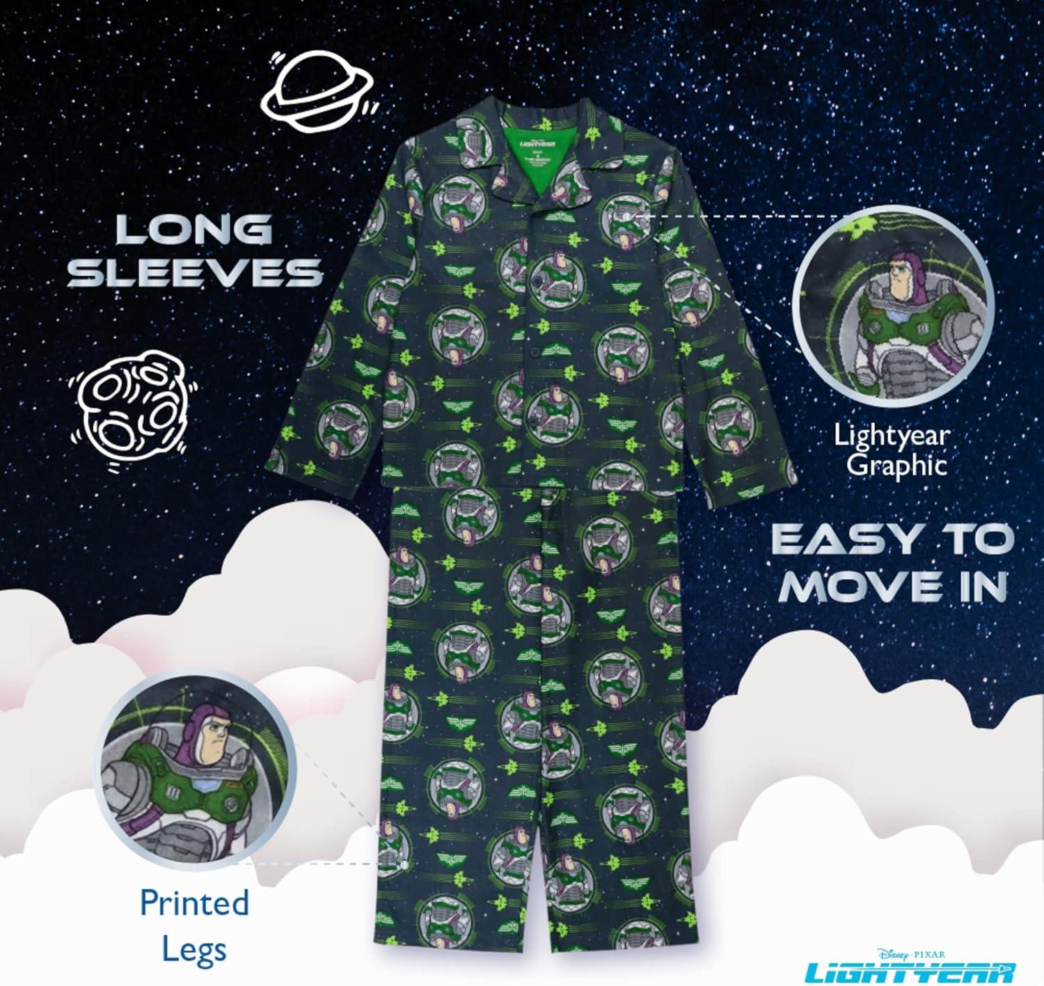 imageDisney Boys 2Piece Loosefit Pajama Set Soft ampamp Cute for KidsSpace Hero