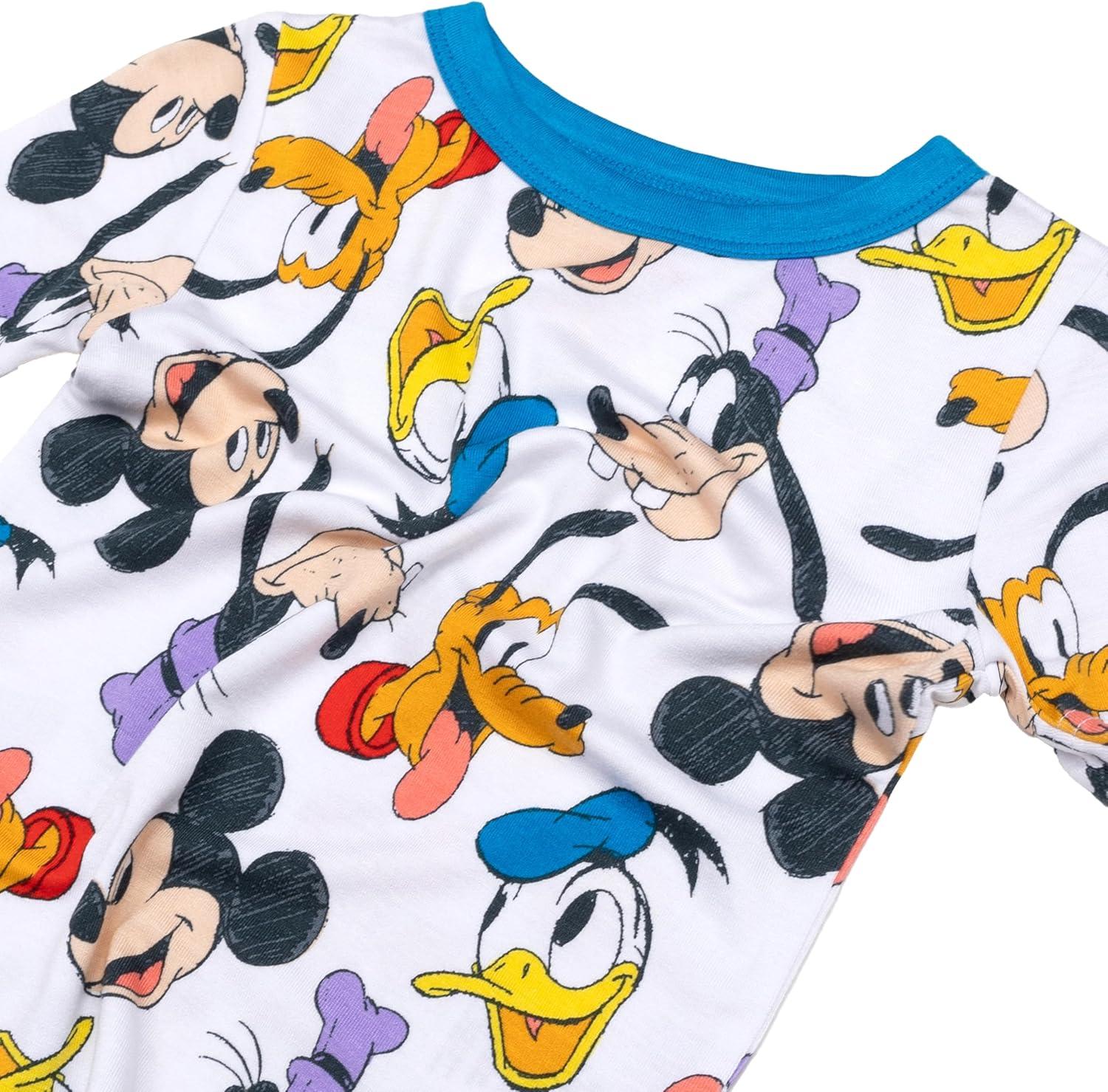 imageDisney Boys 2Piece Snugfit Viscose Pajama Set Soft ampamp Cute for KidsMickeys Sketch