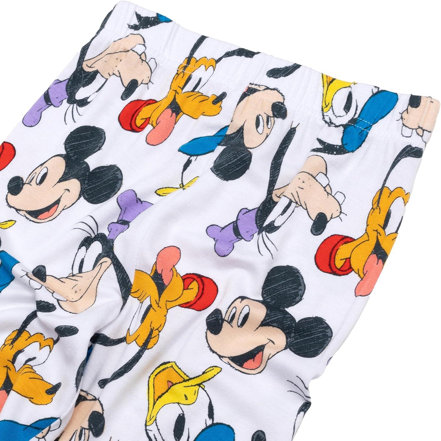 imageDisney Boys 2Piece Snugfit Viscose Pajama Set Soft ampamp Cute for KidsMickeys Sketch
