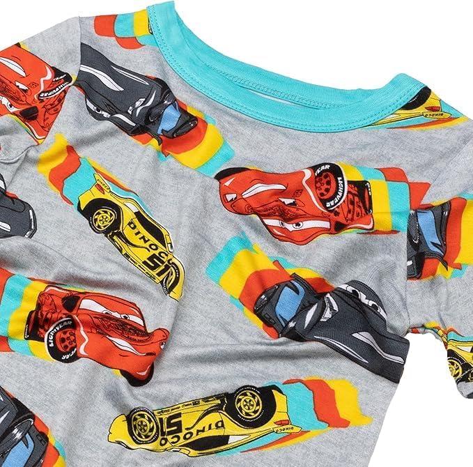 imageDisney Boys 2Piece Snugfit Viscose Pajama Set Soft ampamp Cute for KidsRacing Cars