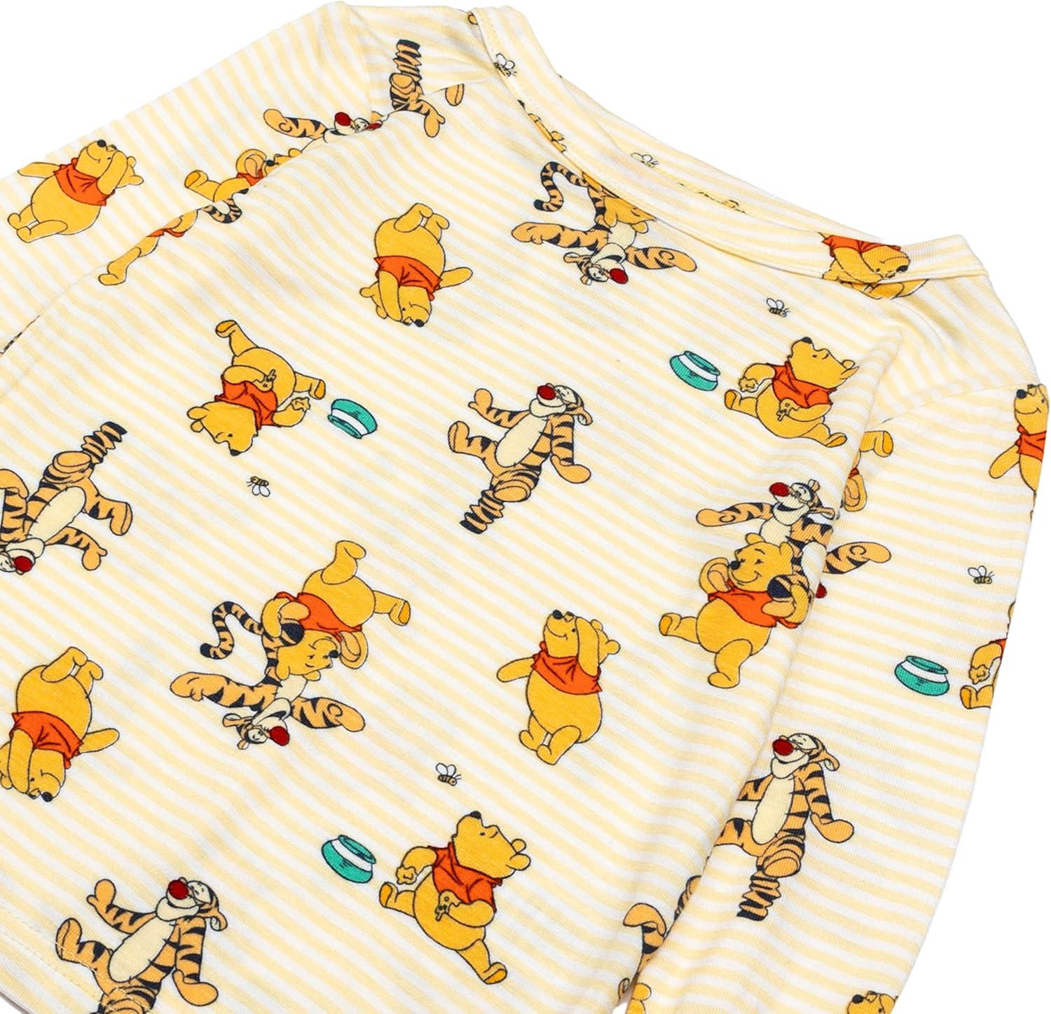 imageDisney Boys 2Piece Snugfit Viscose Pajama Set Soft ampamp Cute for KidsStripe Fun