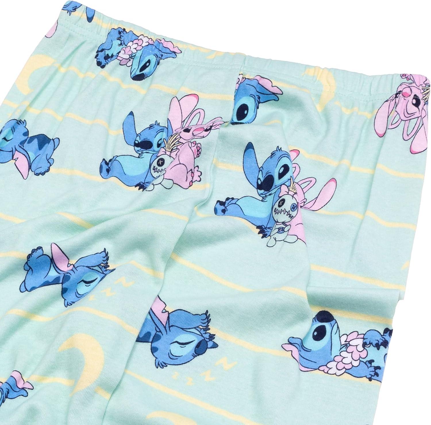 imageDisney Boys 4Piece Snugfit Cotton Pajama Set Soft ampamp Cute for KidsStitch Star