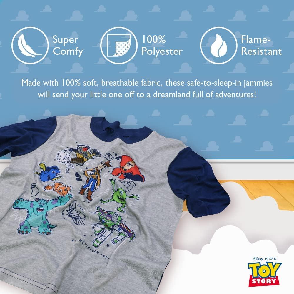 imageDisney Boys Pixar Lightyear  Toys Story 4 3Piece LooseFit Pajamas SetPixar Fun 3