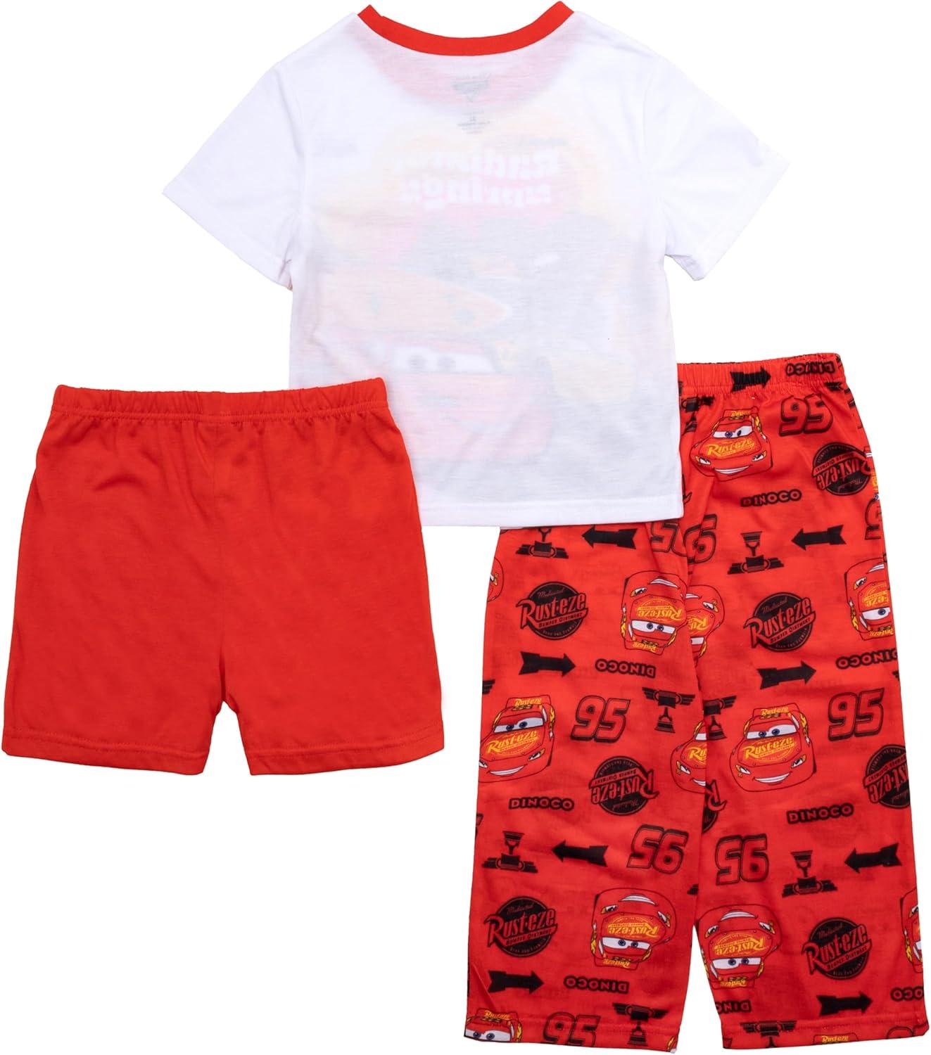 imageDisney Boys Pixar Lightyear  Toys Story 4 3Piece LooseFit Pajamas SetSunset Cars