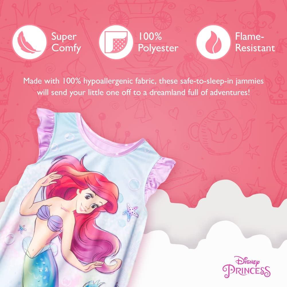 imageDisney Girls Nightgown Soft ampamp Cute Pajamas for KidsUnder the Water 2