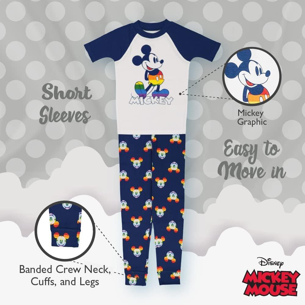 imageDisney Womens Mickey Mouse 2Piece Snugfit Cotton Pajamas SetFamlove Mickey