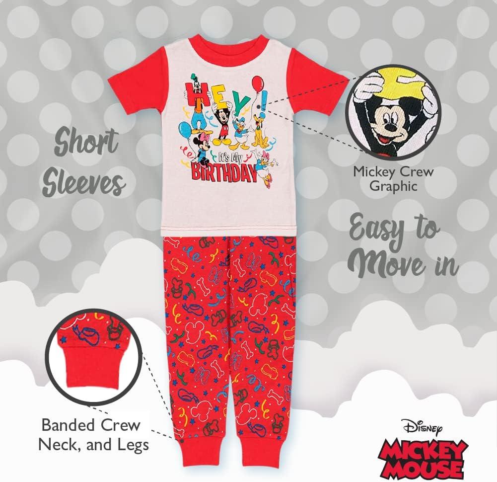 imageDisney Womens Mickey Mouse 2Piece Snugfit Cotton Pajamas SetHey Birthday