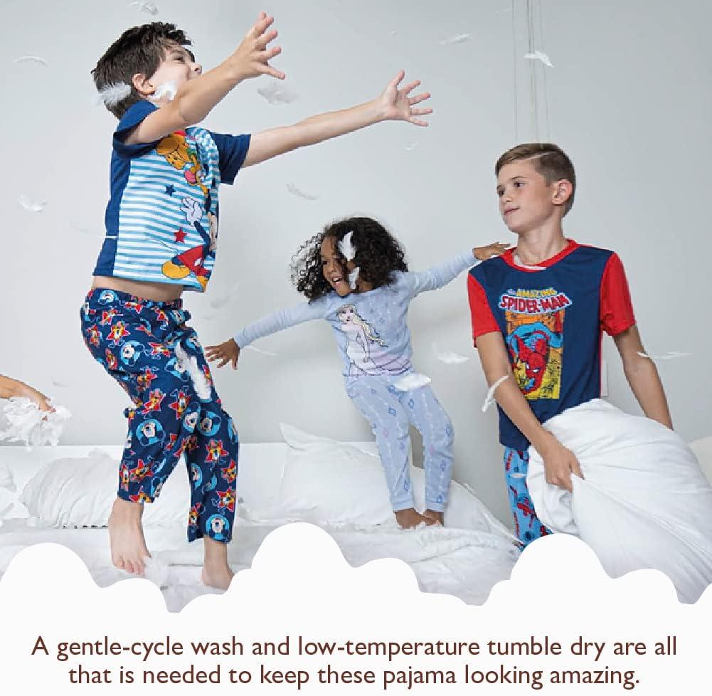 imageDisney unisexchild 2piece Snugfit Cotton Holiday Pajama Set Soft ampamp Cute for KidsLucky Friends
