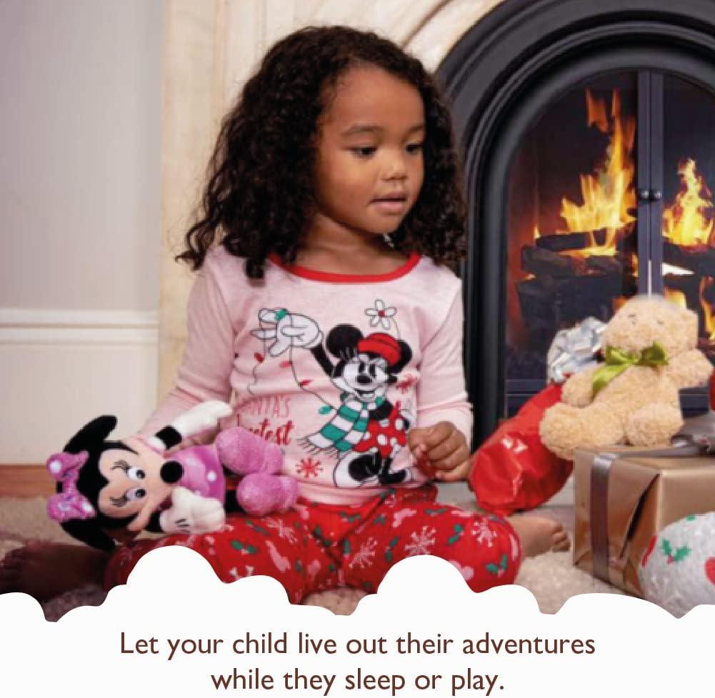 imageDisney unisexchild 2piece Snugfit Cotton Holiday Pajama Set Soft ampamp Cute for KidsMermaid Minnie