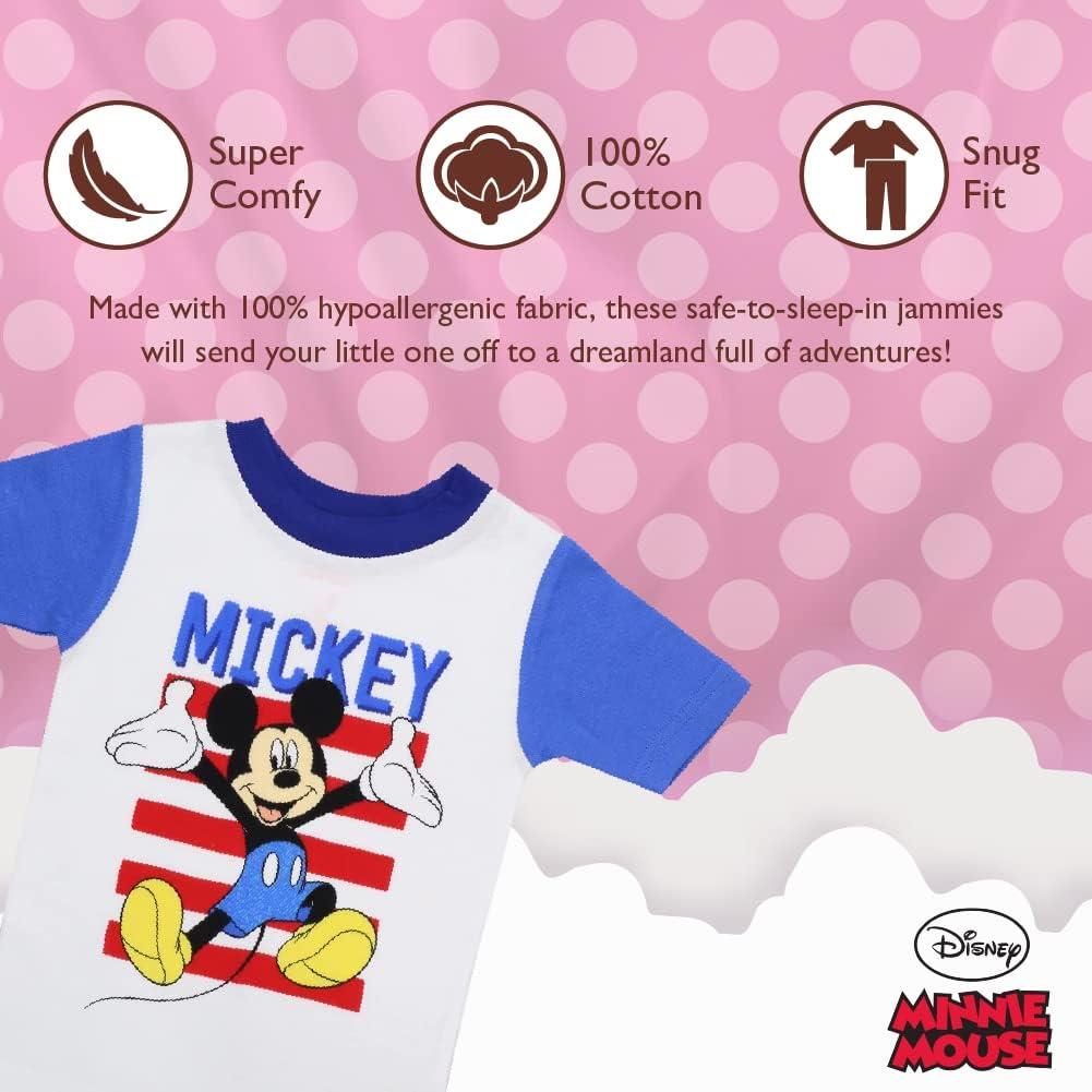 imageDisney unisexchild 2piece Snugfit Cotton Holiday Pajama Set Soft ampamp Cute for KidsMickey America