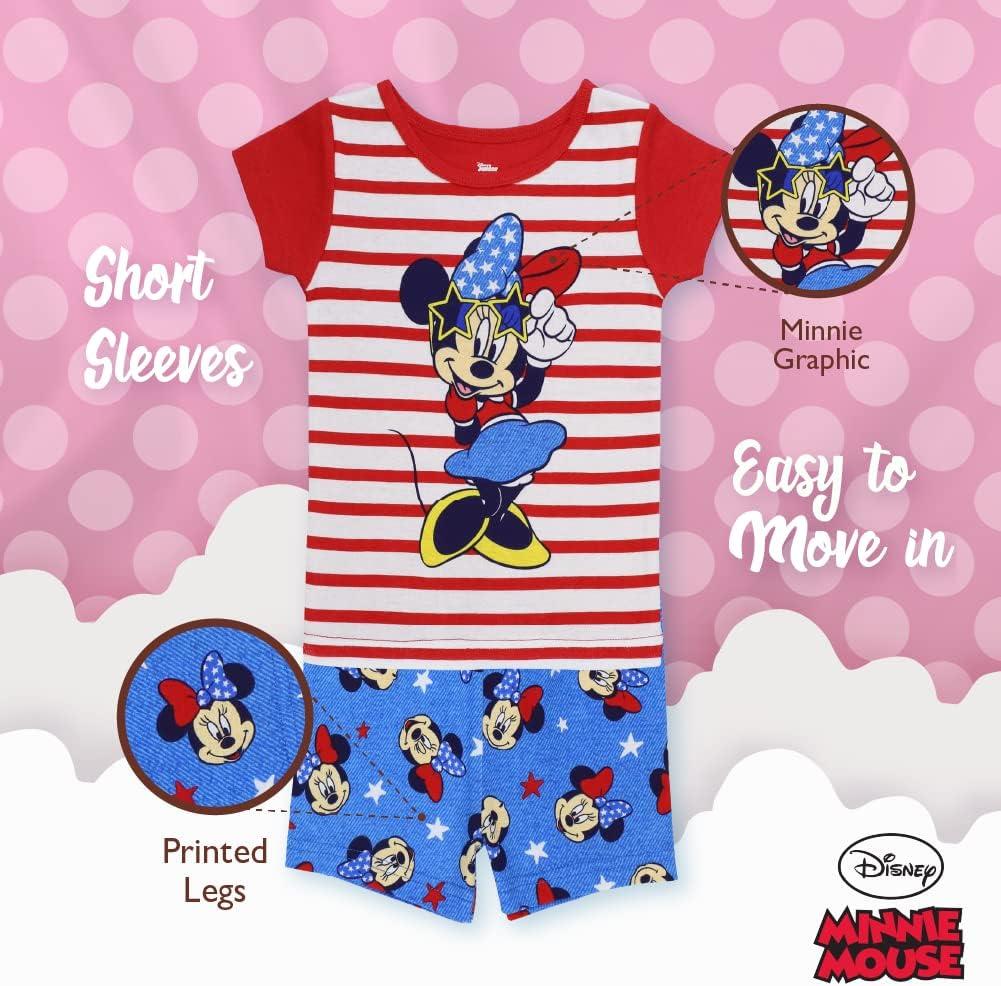 imageDisney unisexchild 2piece Snugfit Cotton Holiday Pajama Set Soft ampamp Cute for KidsMinnie America