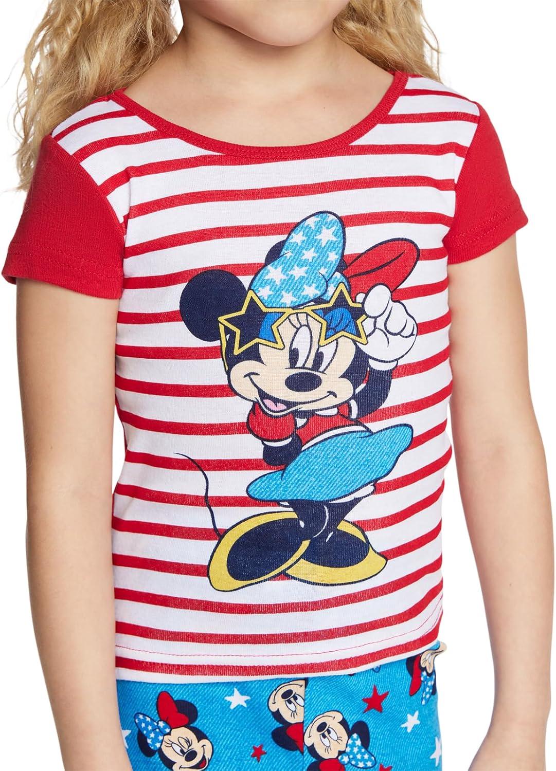 imageDisney unisexchild 2piece Snugfit Cotton Holiday Pajama Set Soft ampamp Cute for KidsMinnie America
