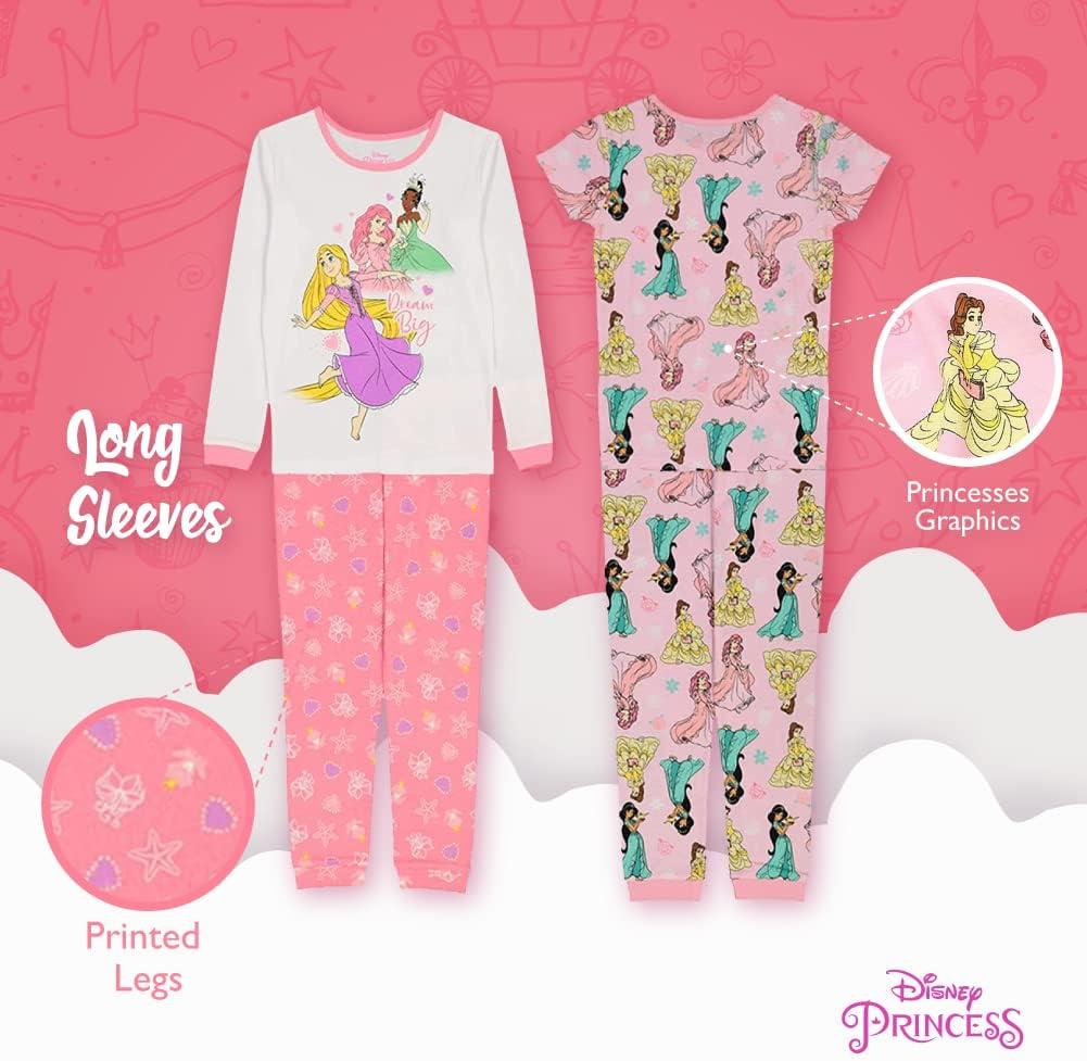 imageDisney unisexchild 6piece Snugfit Cotton Pajama Set Soft ampamp Cute for KidsDream Big