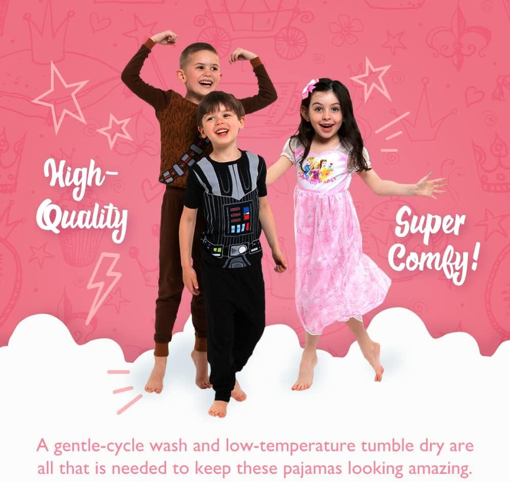 imageDisney unisexchild 6piece Snugfit Cotton Pajama Set Soft ampamp Cute for KidsDream Big