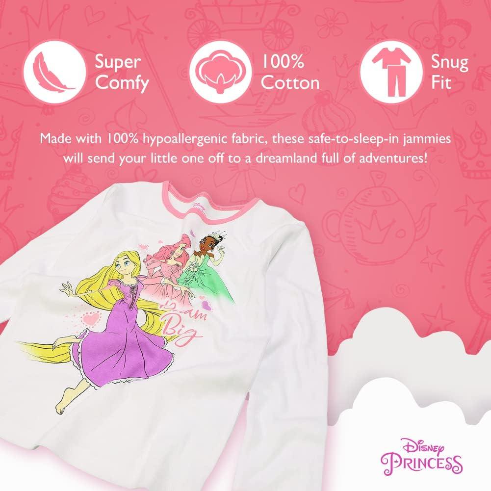 imageDisney unisexchild 6piece Snugfit Cotton Pajama Set Soft ampamp Cute for KidsDream Big