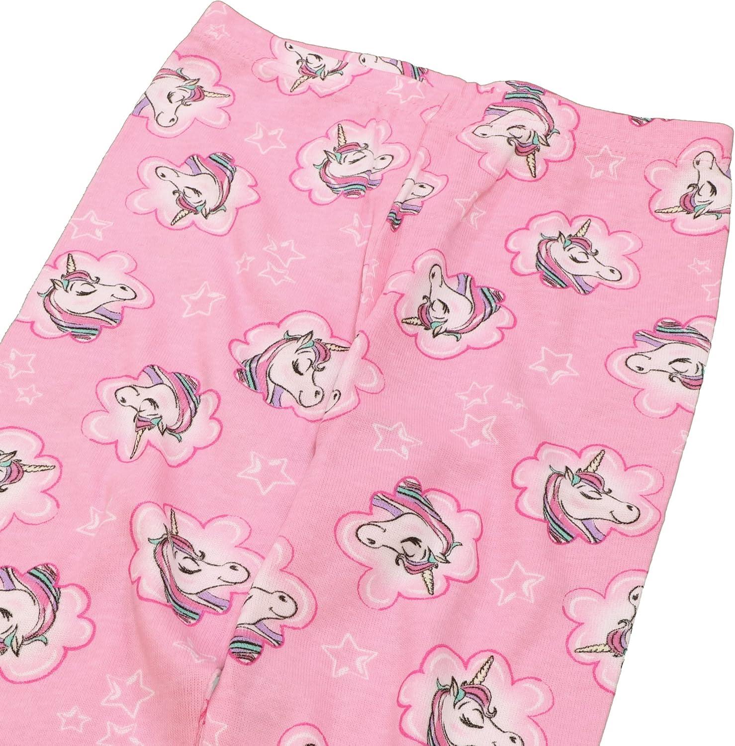 imageDisney unisexchild 6piece Snugfit Cotton Pajama Set Soft ampamp Cute for KidsUnicorn Dreams
