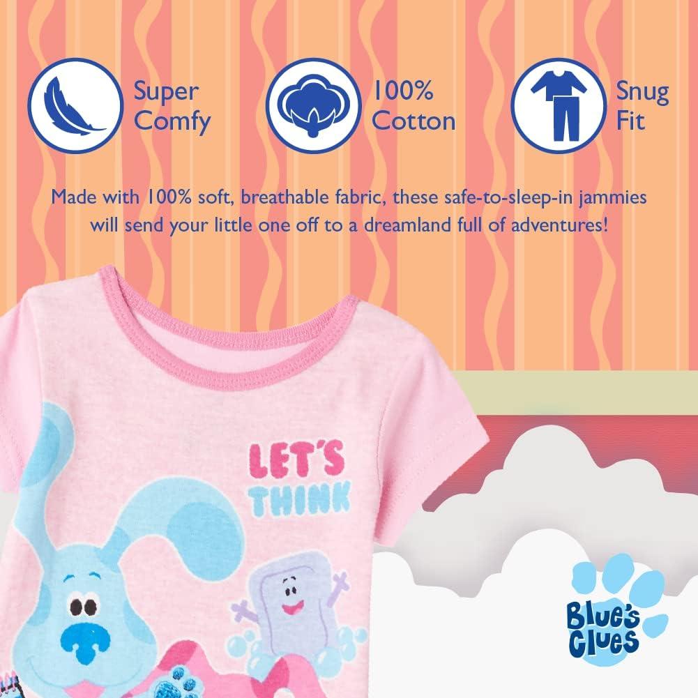 imageNickelodeon unisexchild Paw Patrol  Baby Shark  Blues Clues ampamp You 4piece Snugfit Cotton Pajama SetGet a Glue