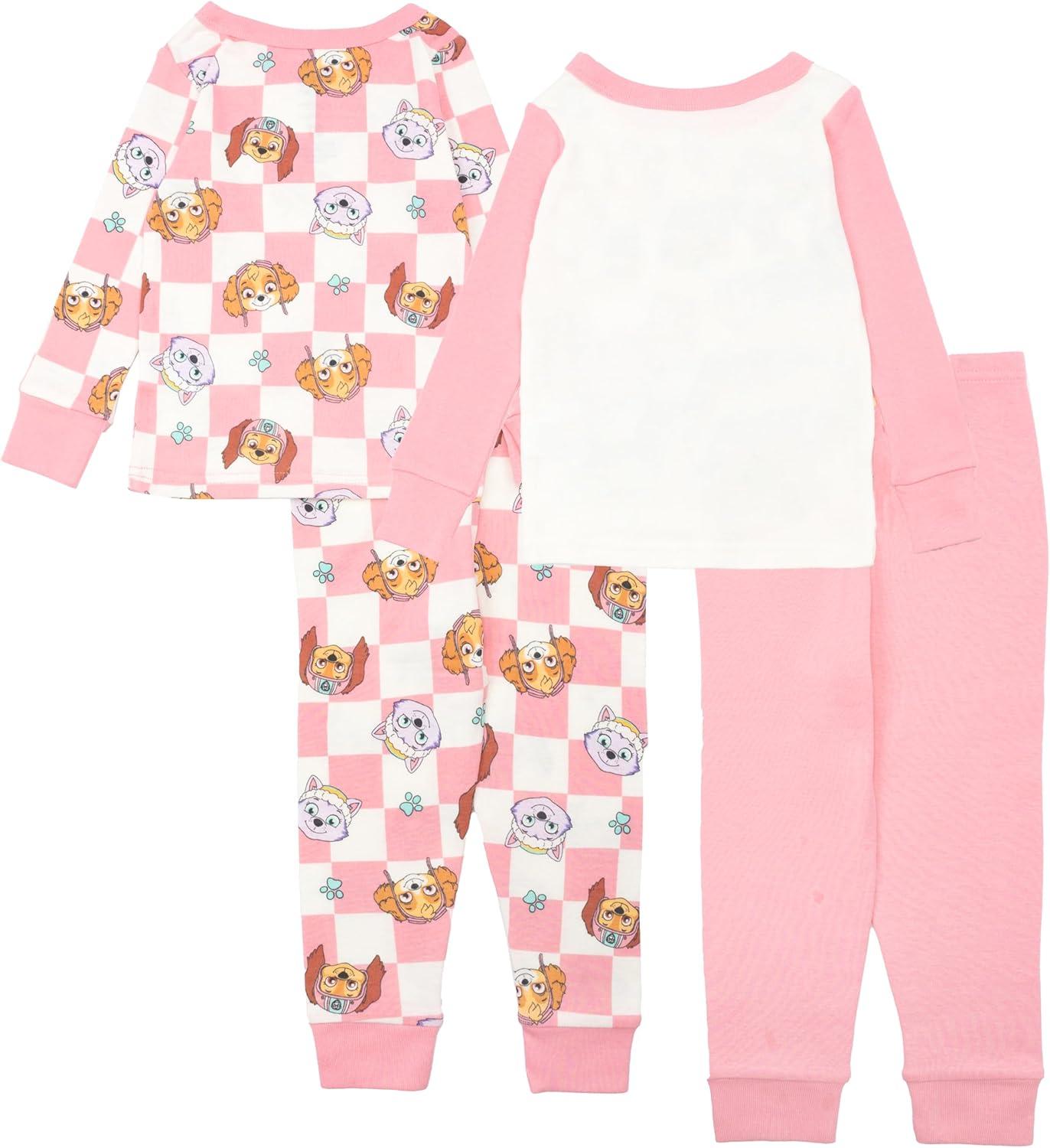 imageNickelodeon unisexchild Paw Patrol  Baby Shark  Blues Clues ampamp You 4piece Snugfit Cotton Pajama SetPawsome Fun