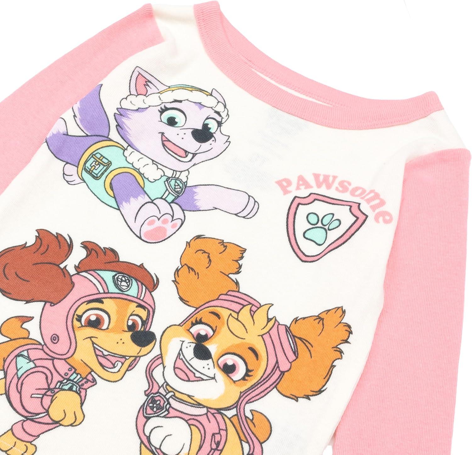 imageNickelodeon unisexchild Paw Patrol  Baby Shark  Blues Clues ampamp You 4piece Snugfit Cotton Pajama SetPawsome Fun