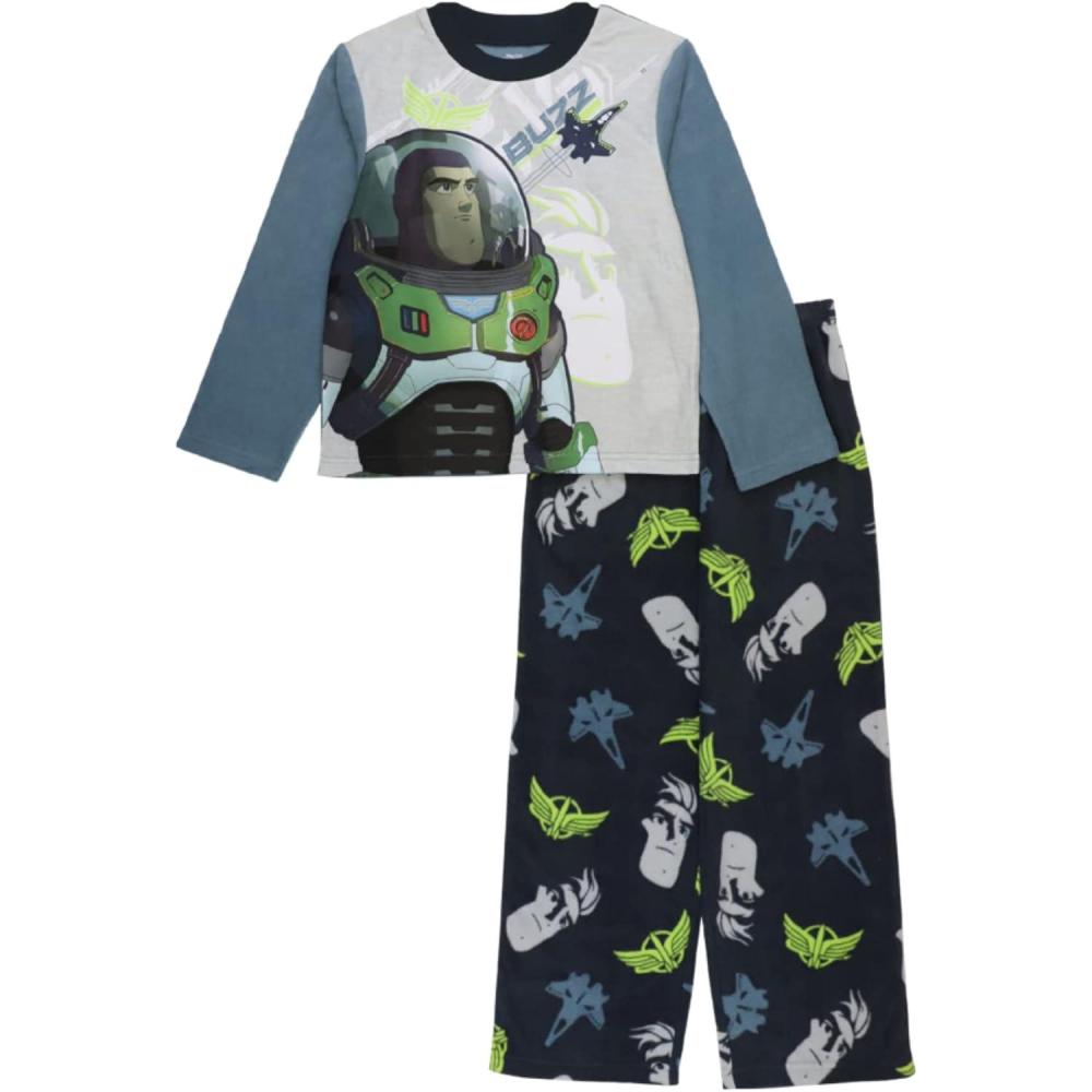 imageDisney Boys 2Piece Loosefit Pajama Set Soft ampamp Cute for KidsBuzz Space