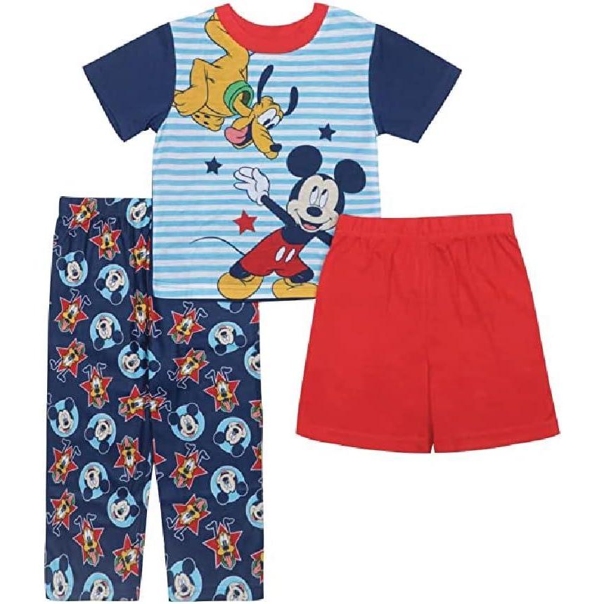 imageDisney Boys Pixar Lightyear  Toys Story 4 3Piece LooseFit Pajamas SetMickey and Pluto 3