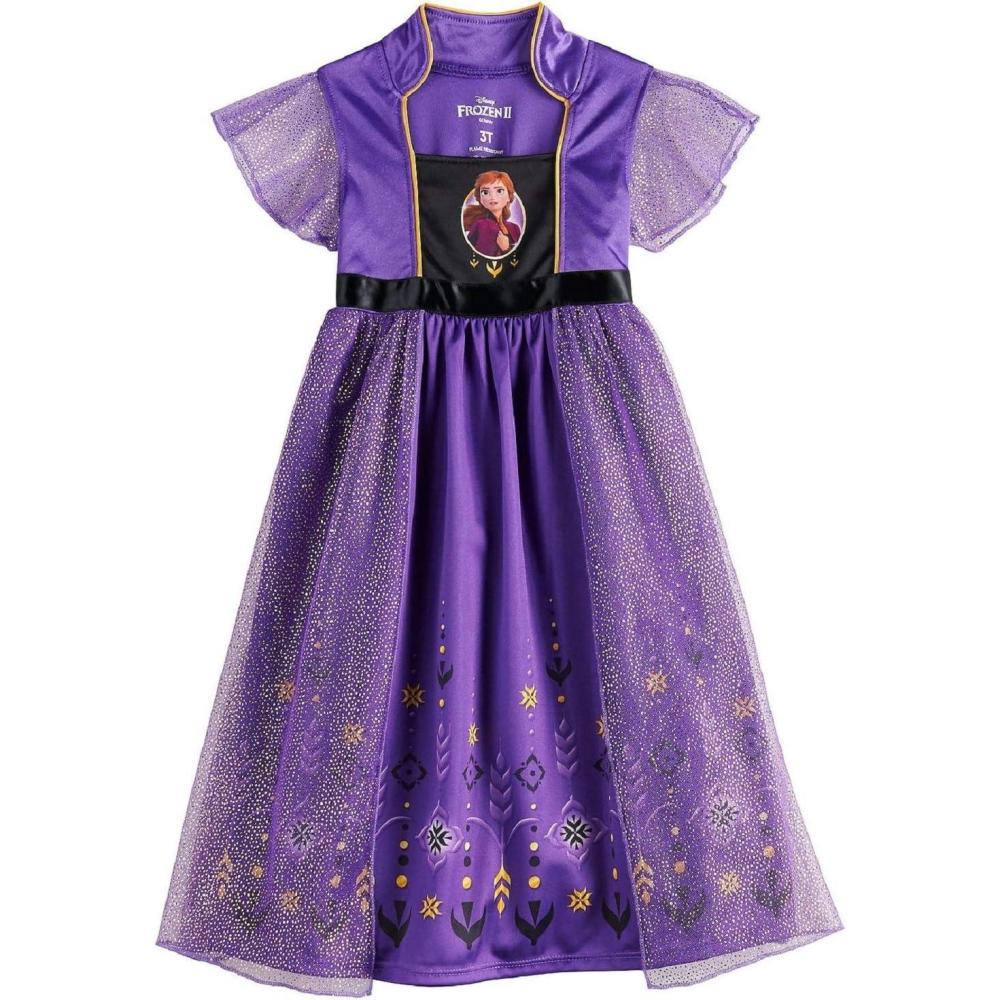 imageDisney Girls Frozen Fantasy NightgownAnna  Royal Purple