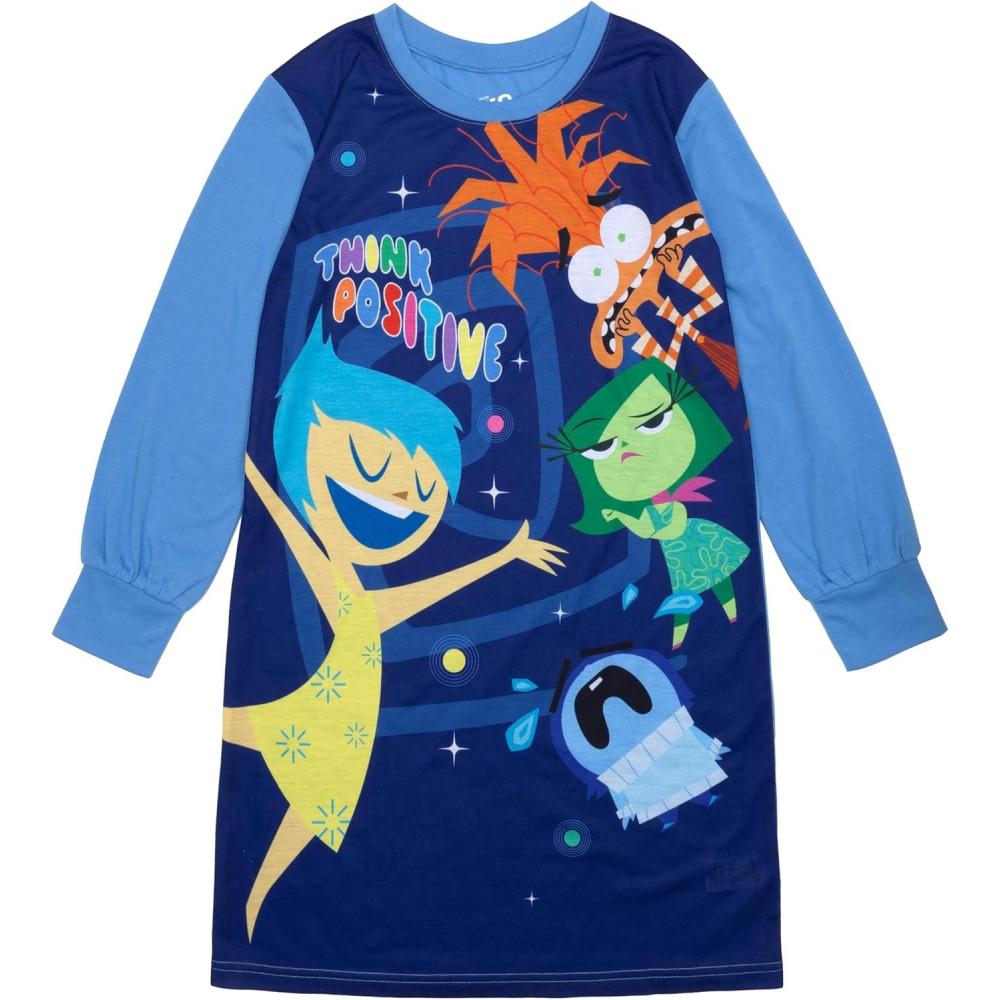 imageDisney Girls Nightgown Soft ampamp Cute Pajamas for KidsThink Positive