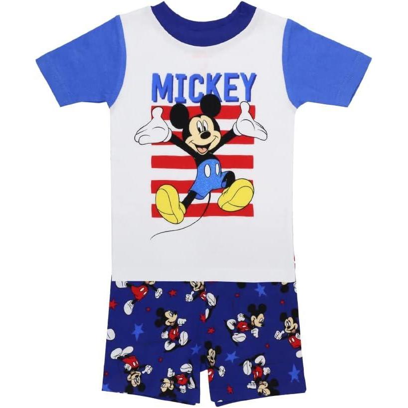 imageDisney unisexchild 2piece Snugfit Cotton Holiday Pajama Set Soft ampamp Cute for KidsMickey America