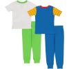 imageDisney Boys 4Piece Snugfit Cotton Pajama Set Soft ampamp Cute for KidsBuzz and Woody