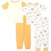 imageDisney Boys 4Piece Snugfit Cotton Pajama Set Soft ampamp Cute for KidsWinnie and Friends