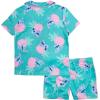 imageDisney Girls 2Piece Loosefit Button Down Pajama Set Soft ampamp Cute for KidsHawaii Stitch