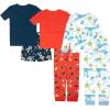 imageDisney unisexchild 6piece Snugfit Cotton Pajama Set Soft ampamp Cute for KidsRace Space Scare