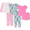 imageDisney unisexchild 6piece Snugfit Cotton Pajama Set Soft ampamp Cute for KidsUnicorn Dreams