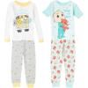 imageCoComelon Boys 4Piece Snugfit Cotton Pajama Set Soft ampamp Cute for KidsTime for Bed
