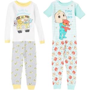 imageCoComelon Boys 4Piece Snugfit Cotton Pajama Set Soft ampamp Cute for KidsTime for Bed