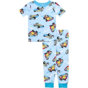 imageDisney Boys 2Piece Snugfit Viscose Pajama Set Soft ampamp Cute for KidsRacing Buds