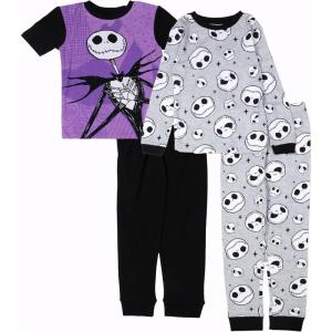 imageDisney Boys 4Piece Snugfit Cotton Pajama Set Soft ampamp Cute for KidsNbc Fun Stars