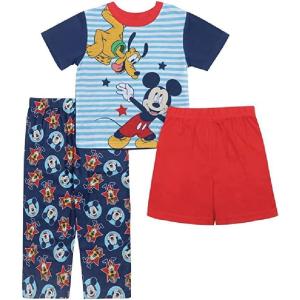 imageDisney Boys Pixar Lightyear  Toys Story 4 3Piece LooseFit Pajamas SetMickey and Pluto 3