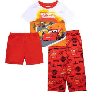 imageDisney Boys Pixar Lightyear  Toys Story 4 3Piece LooseFit Pajamas SetSunset Cars
