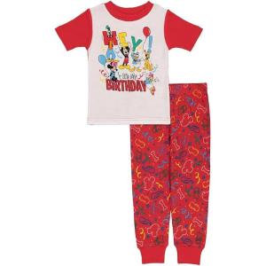 imageDisney Womens Mickey Mouse 2Piece Snugfit Cotton Pajamas SetHey Birthday
