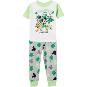 imageDisney Womens Mickey Mouse 2Piece Snugfit Cotton Pajamas SetLucky Friends