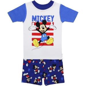 imageDisney unisexchild 2piece Snugfit Cotton Holiday Pajama Set Soft ampamp Cute for KidsMickey America
