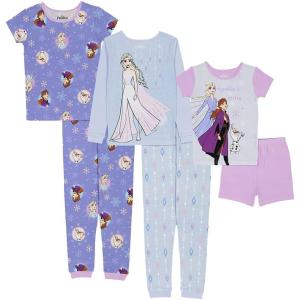 imageDisney unisexchild 6piece Snugfit Cotton Pajama Set Soft ampamp Cute for KidsBetter Together